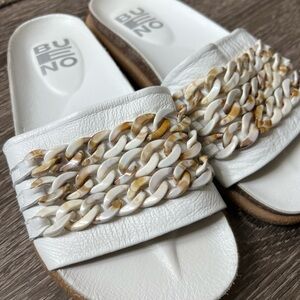 Free People Bueno Footwear Emilia White Chain Slide